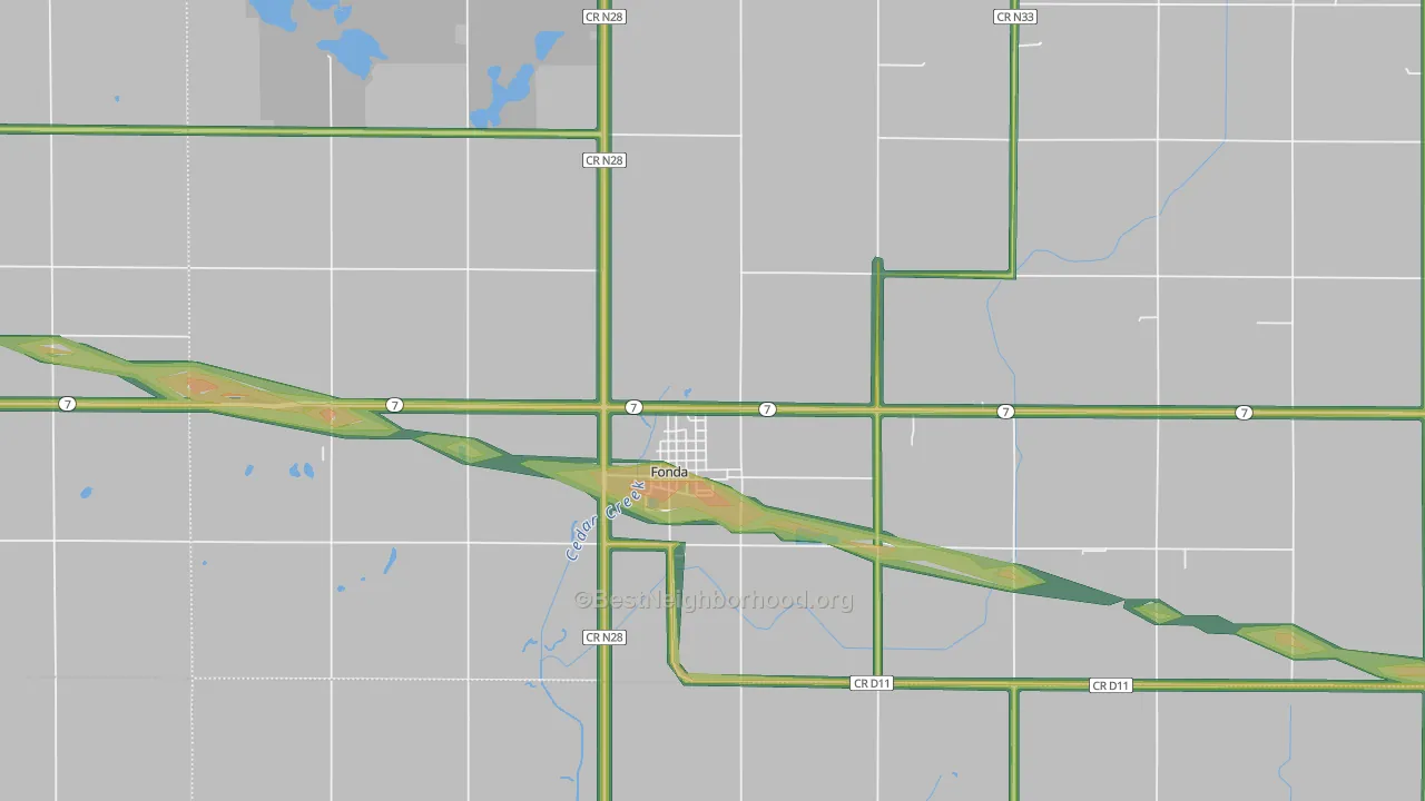 50540, IA Map of Noise Levels in 50540