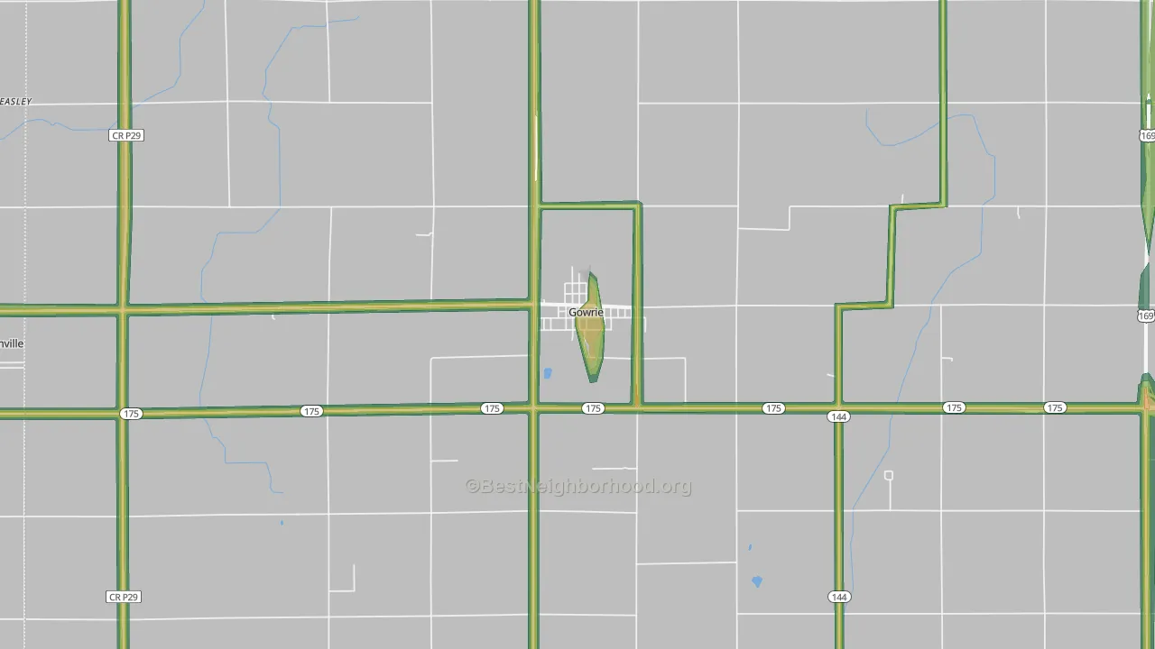 50543, IA Map of Noise Levels in 50543