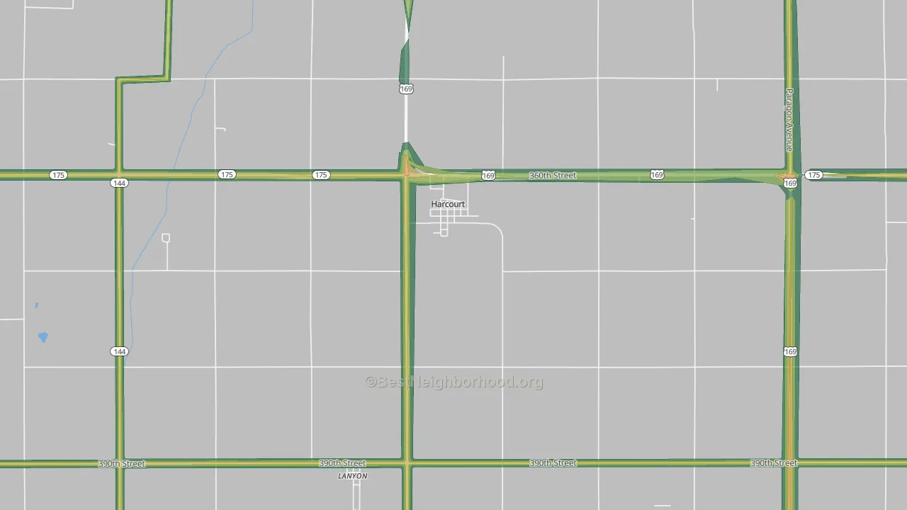 50544, IA Map of Noise Levels in 50544