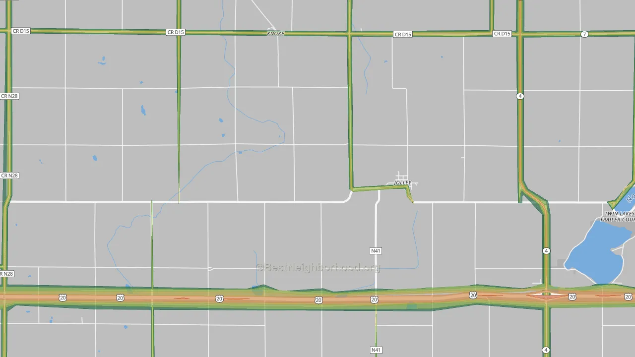 50551, IA Map of Noise Levels in 50551