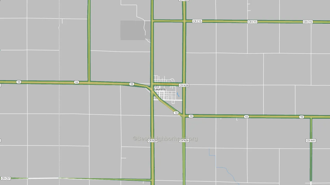 50554, IA Map of Noise Levels in 50554