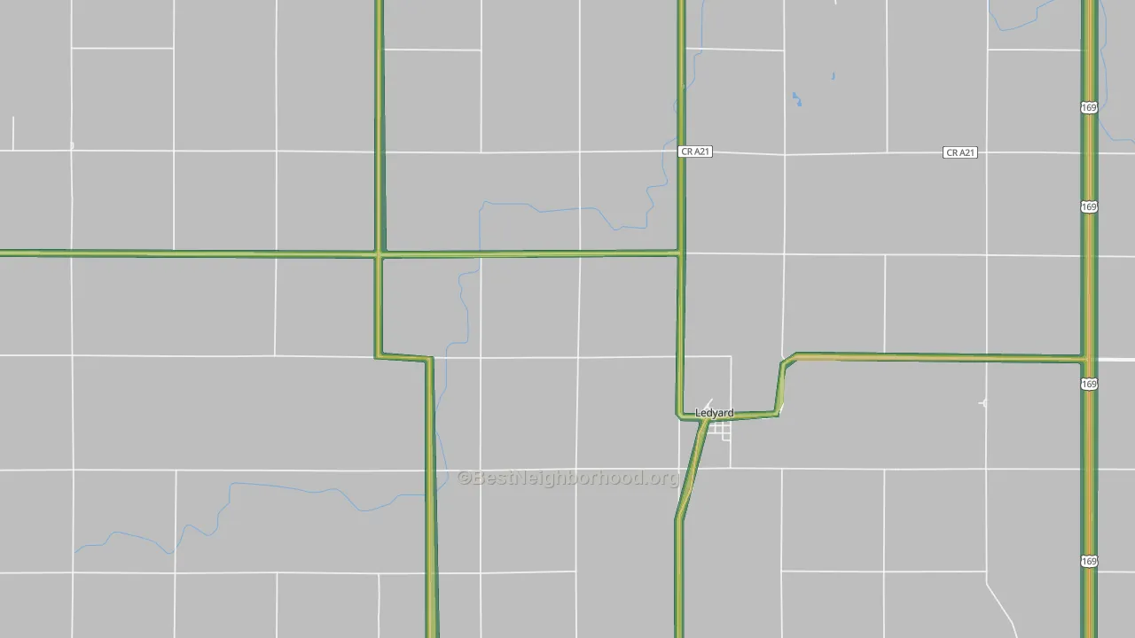 50556, IA Map of Noise Levels in 50556