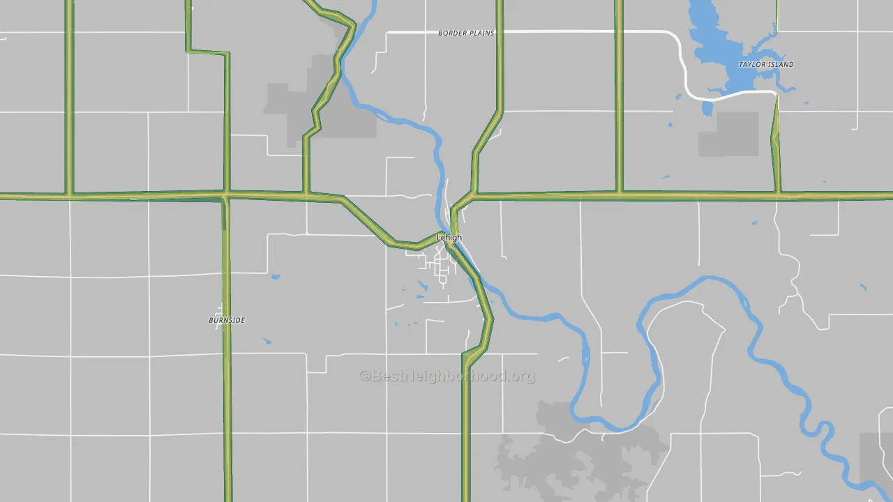 50557, IA Map of Noise Levels in 50557