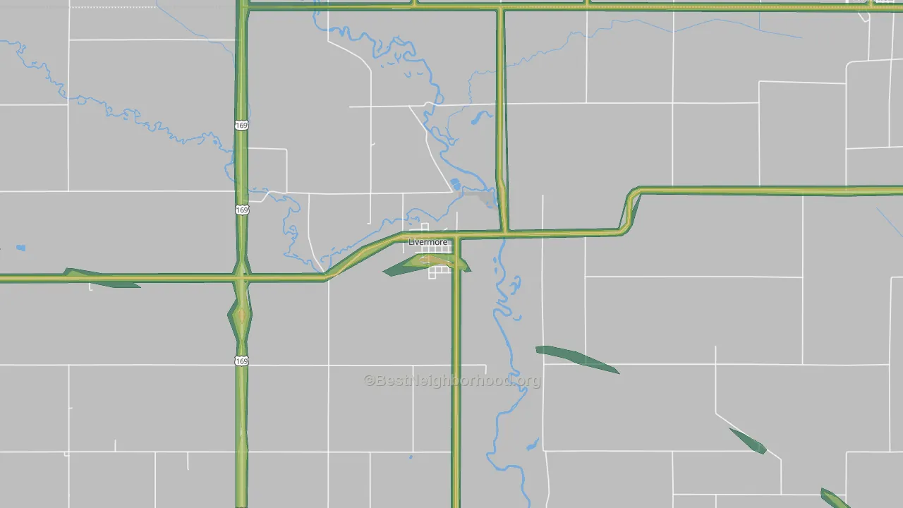 50558, IA Map of Noise Levels in 50558