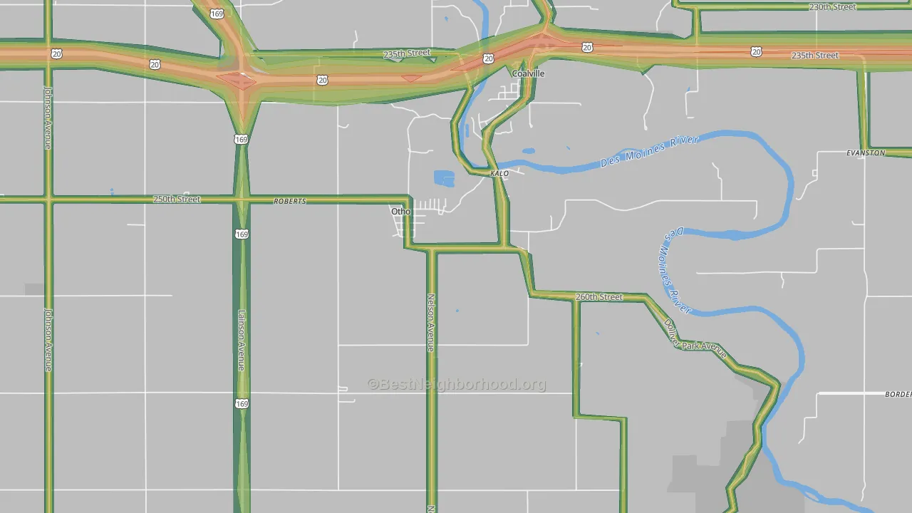 50569, IA Map of Noise Levels in 50569