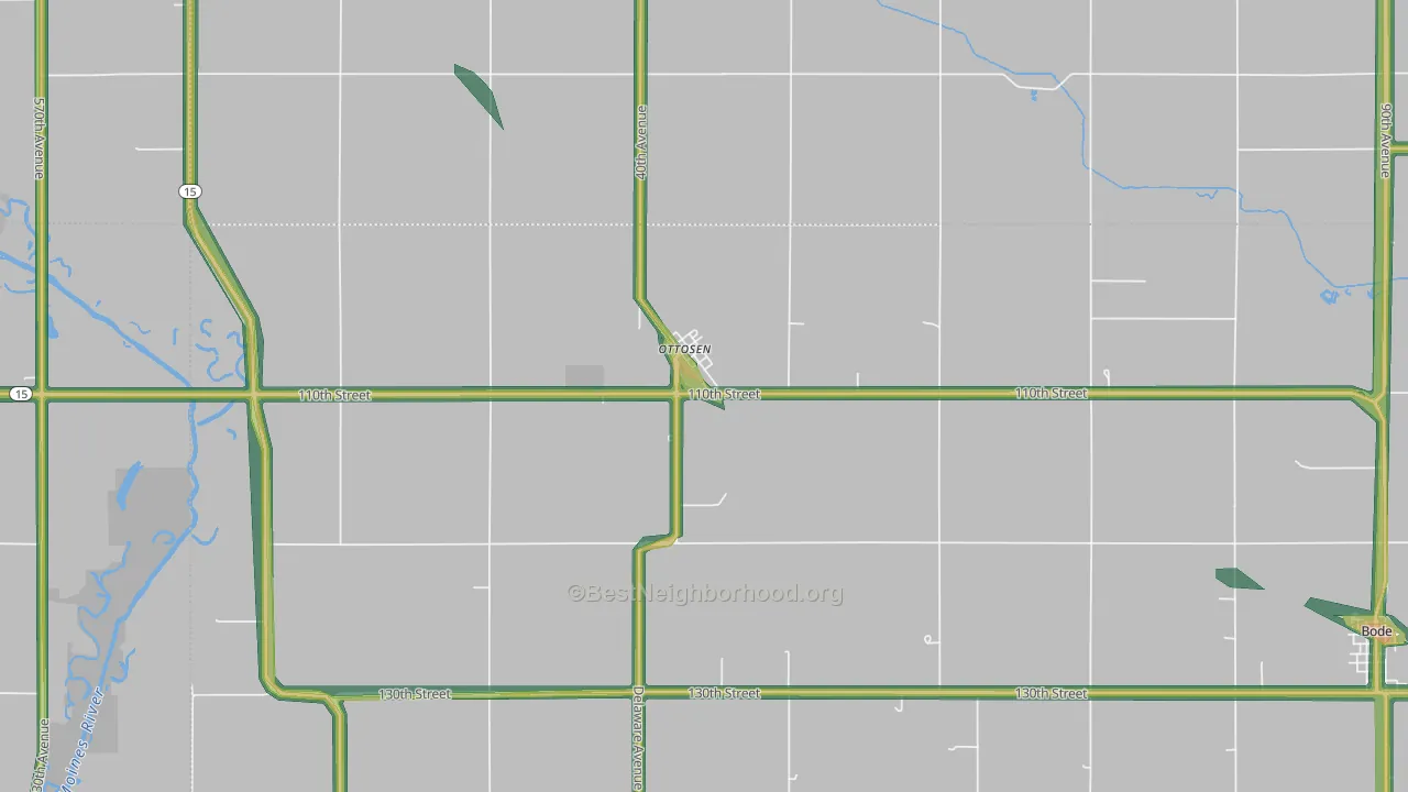 50570, IA Map of Noise Levels in 50570