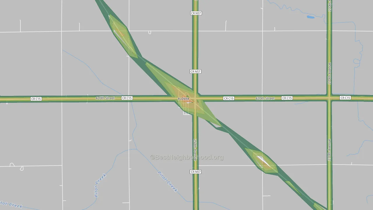 50573, IA Map of Noise Levels in 50573