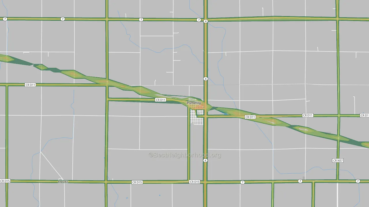 50575, IA Map of Noise Levels in 50575