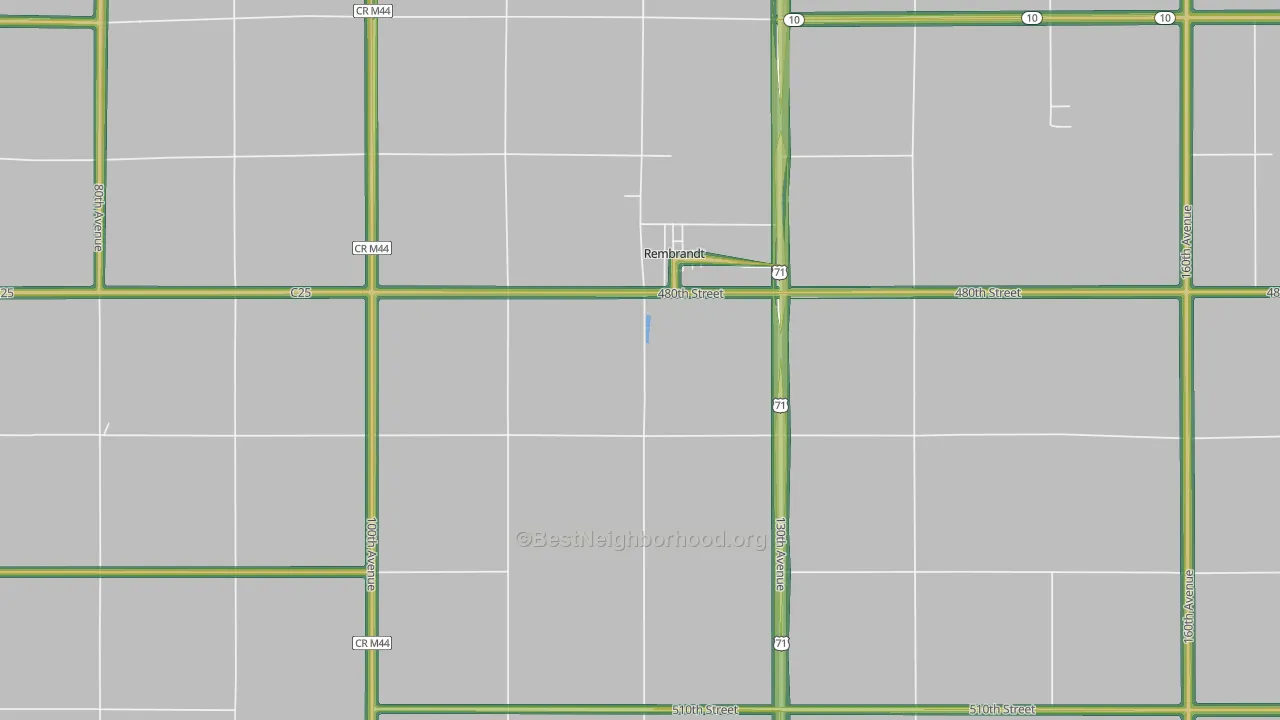 50576, IA Map of Noise Levels in 50576