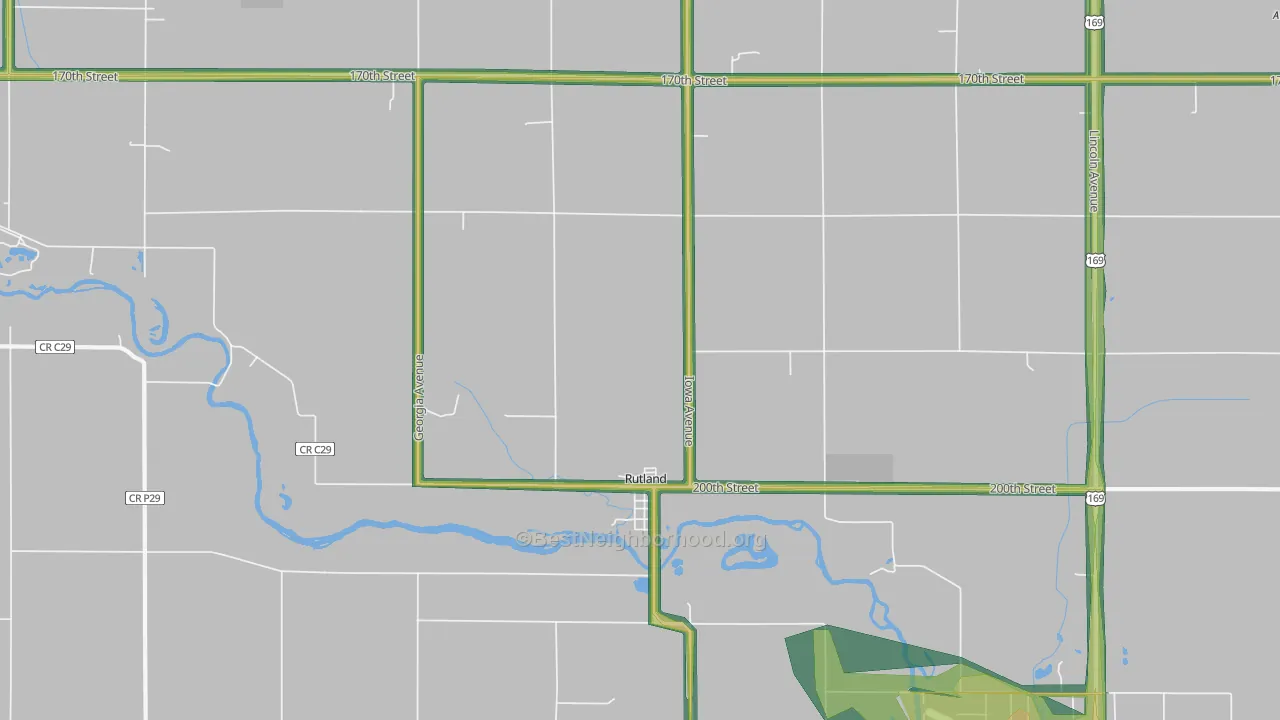 50582, IA Map of Noise Levels in 50582