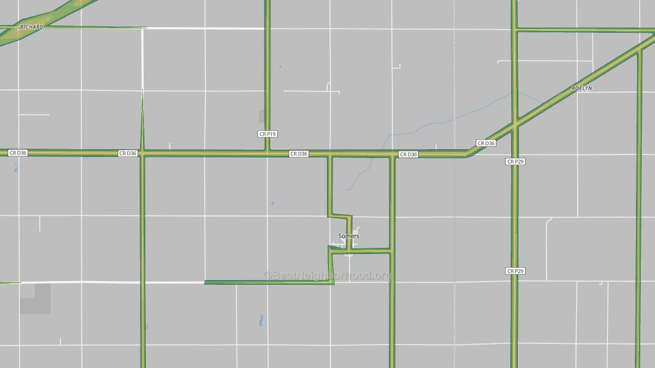 50586, IA Map of Noise Levels in 50586