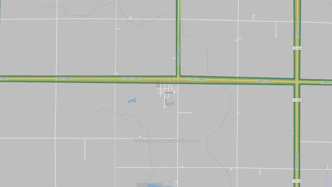 50593, IA Map of Noise Levels in 50593