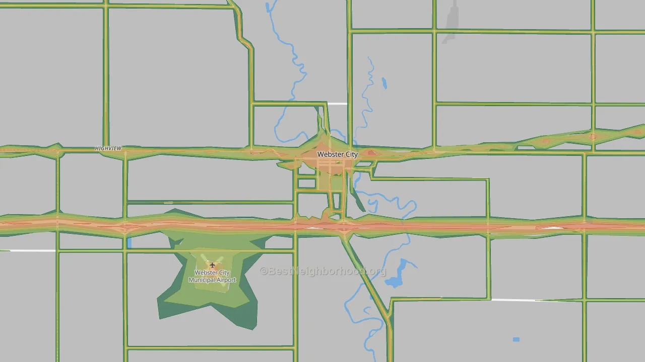 50595, IA Map of Noise Levels in 50595
