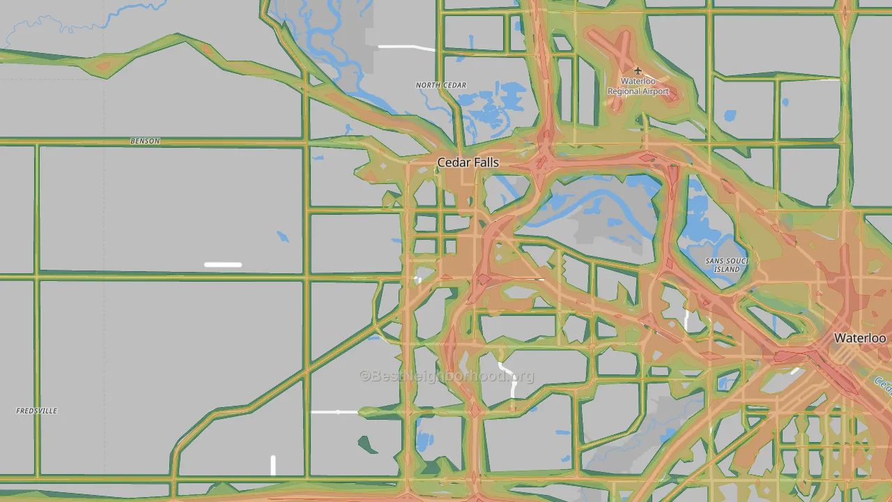 50613, IA Map of Noise Levels in 50613