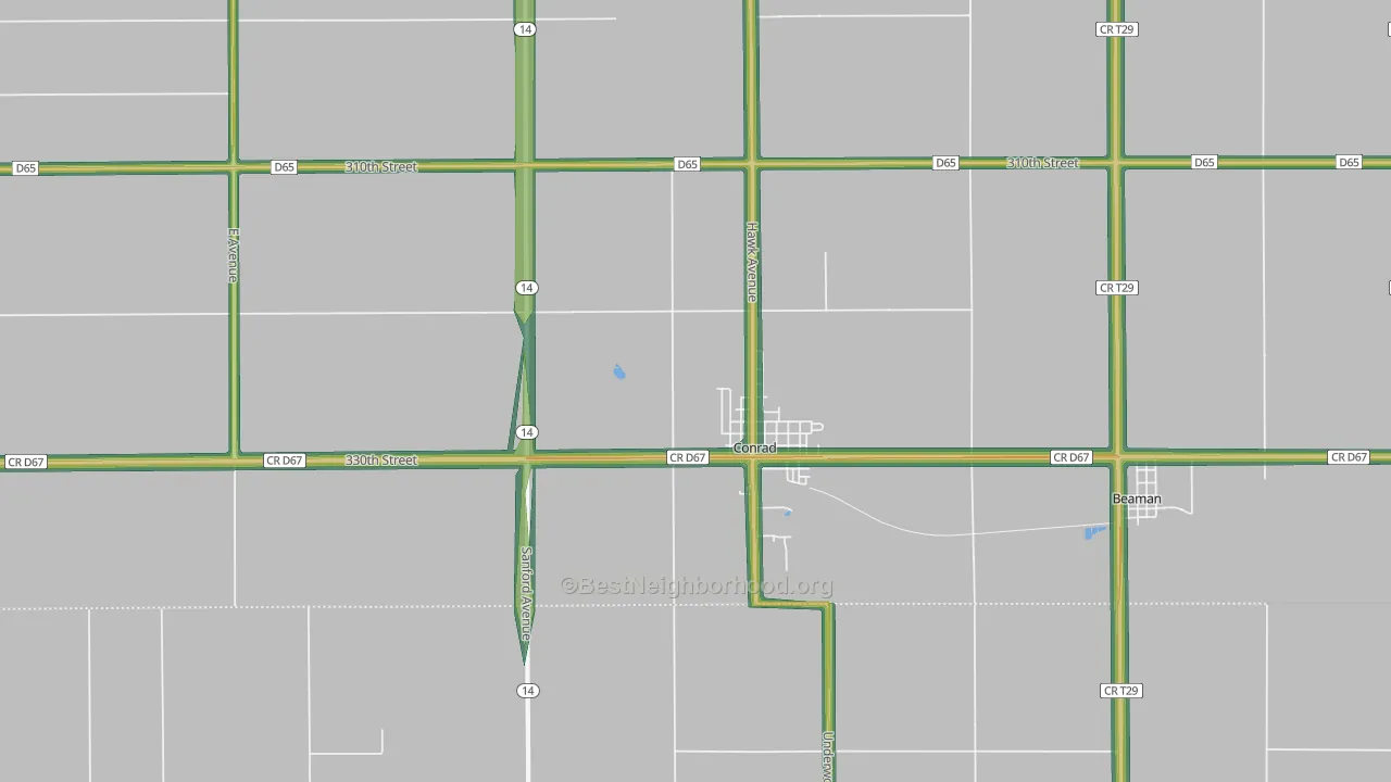 50621, IA Map of Noise Levels in 50621
