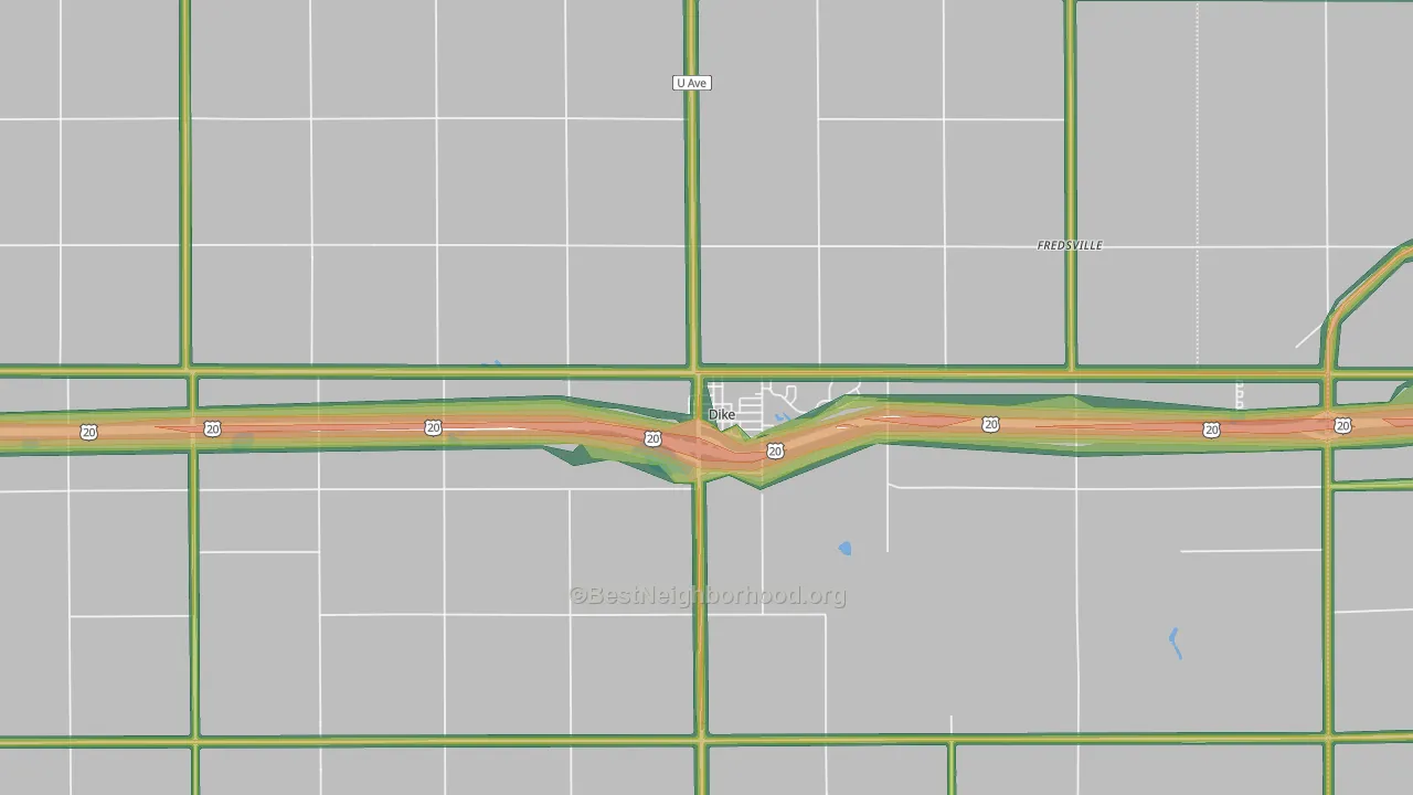 50624, IA Map of Noise Levels in 50624
