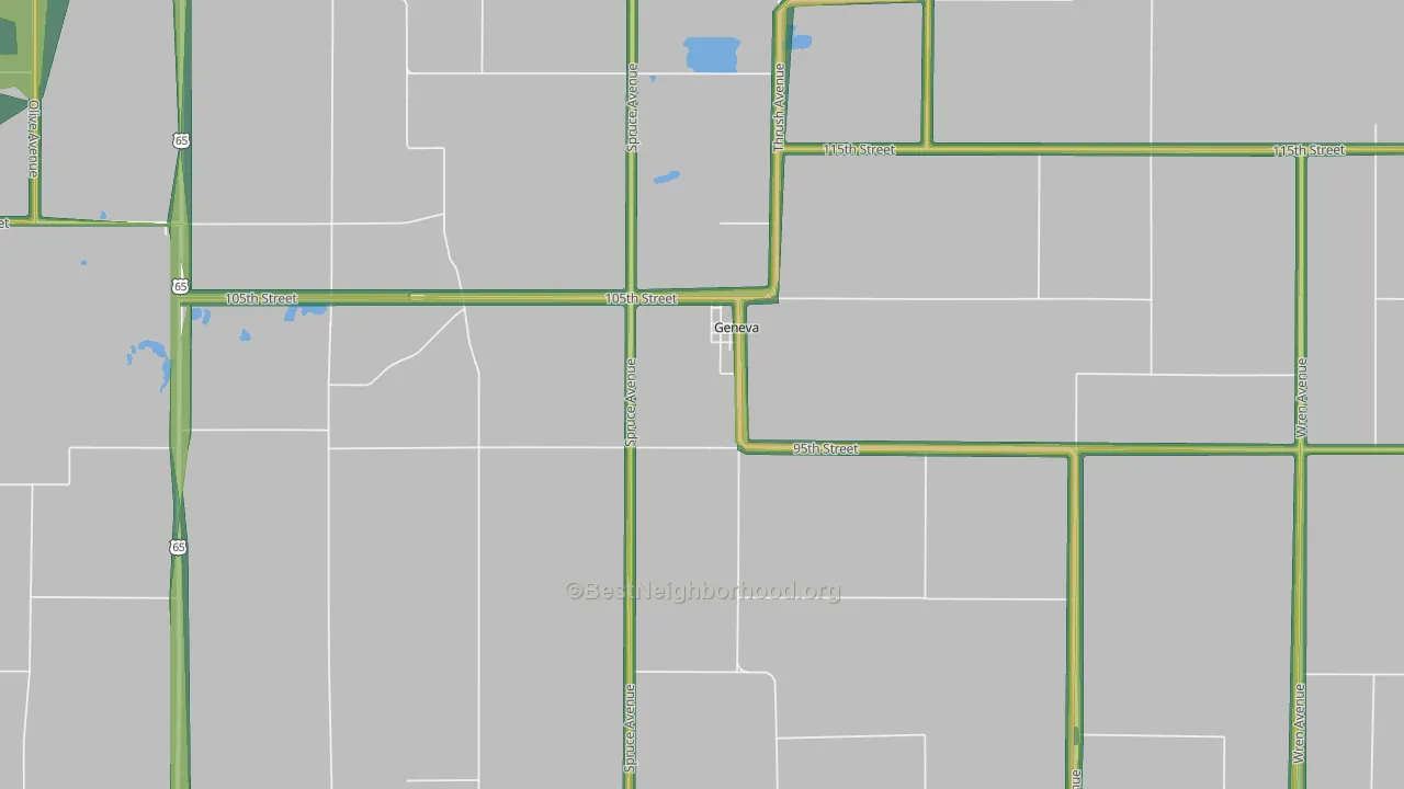 50633, IA Map of Noise Levels in 50633