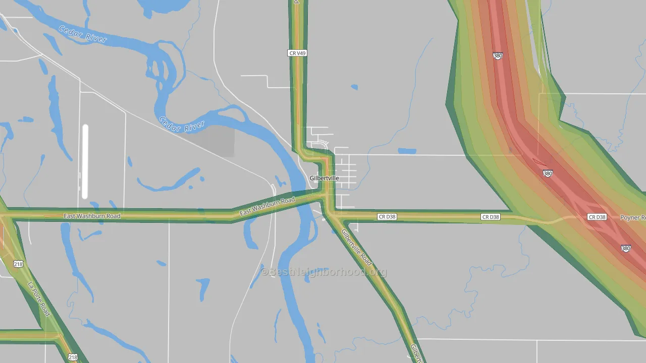 50634, IA Map of Noise Levels in 50634