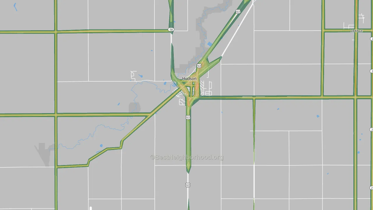 50643, IA Map of Noise Levels in 50643
