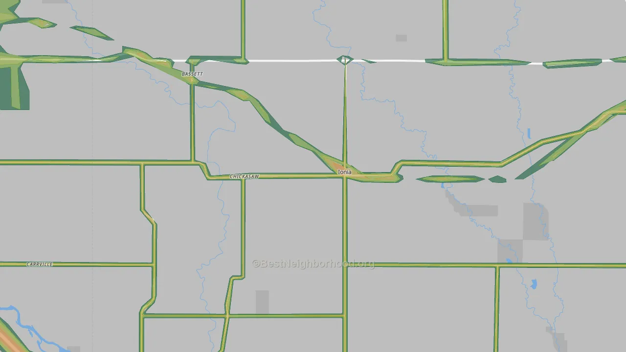 50645, IA Map of Noise Levels in 50645