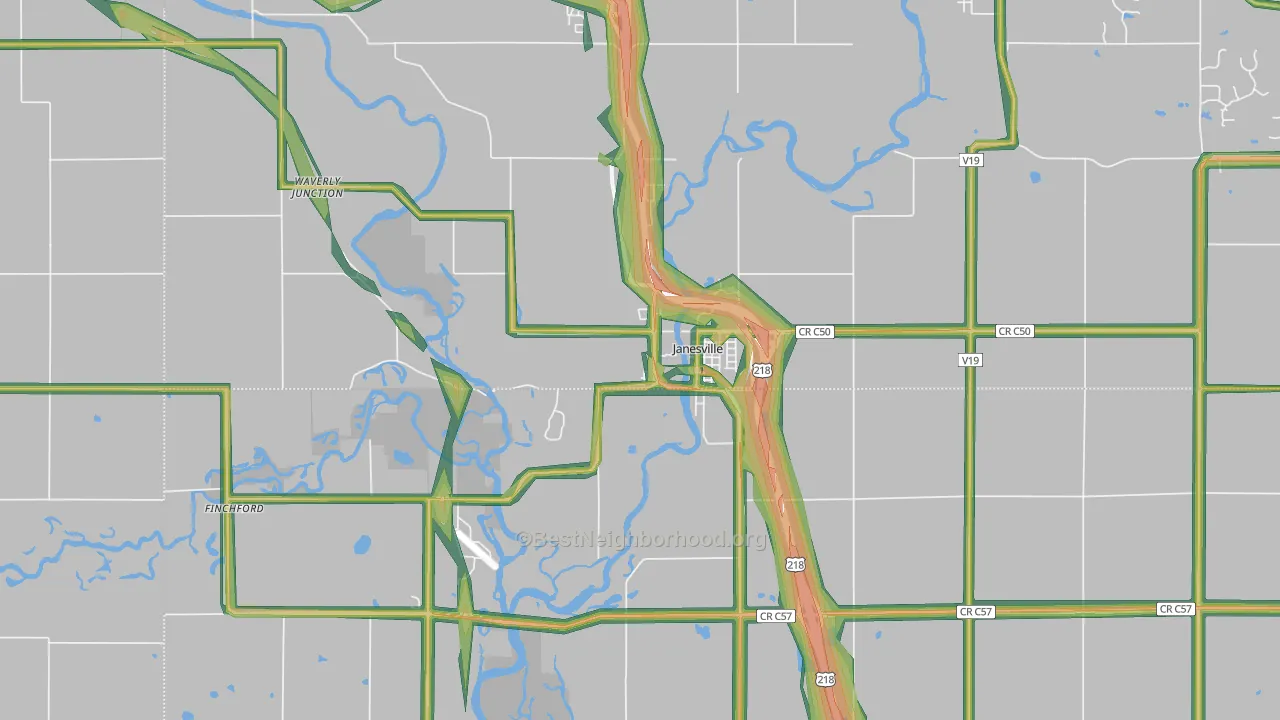 50647, IA Map of Noise Levels in 50647