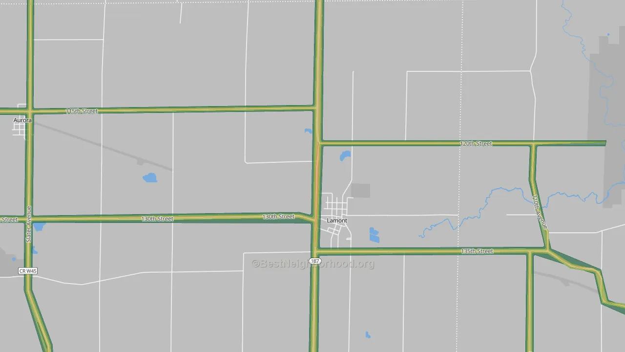 50650, IA Map of Noise Levels in 50650