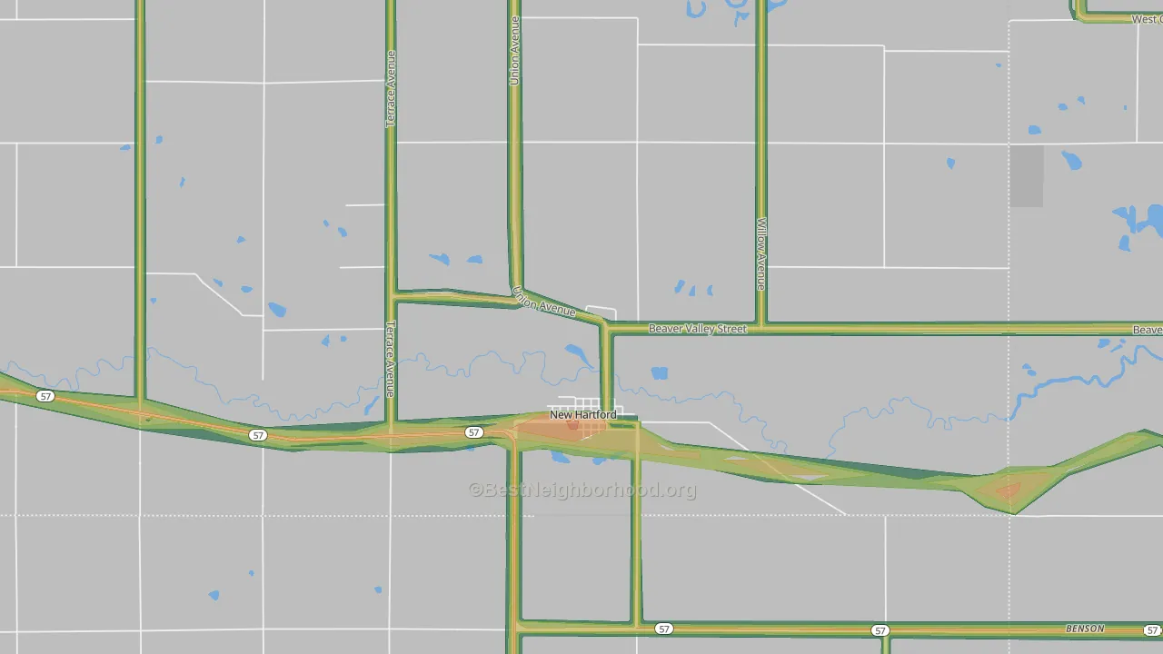 50660, IA Map of Noise Levels in 50660