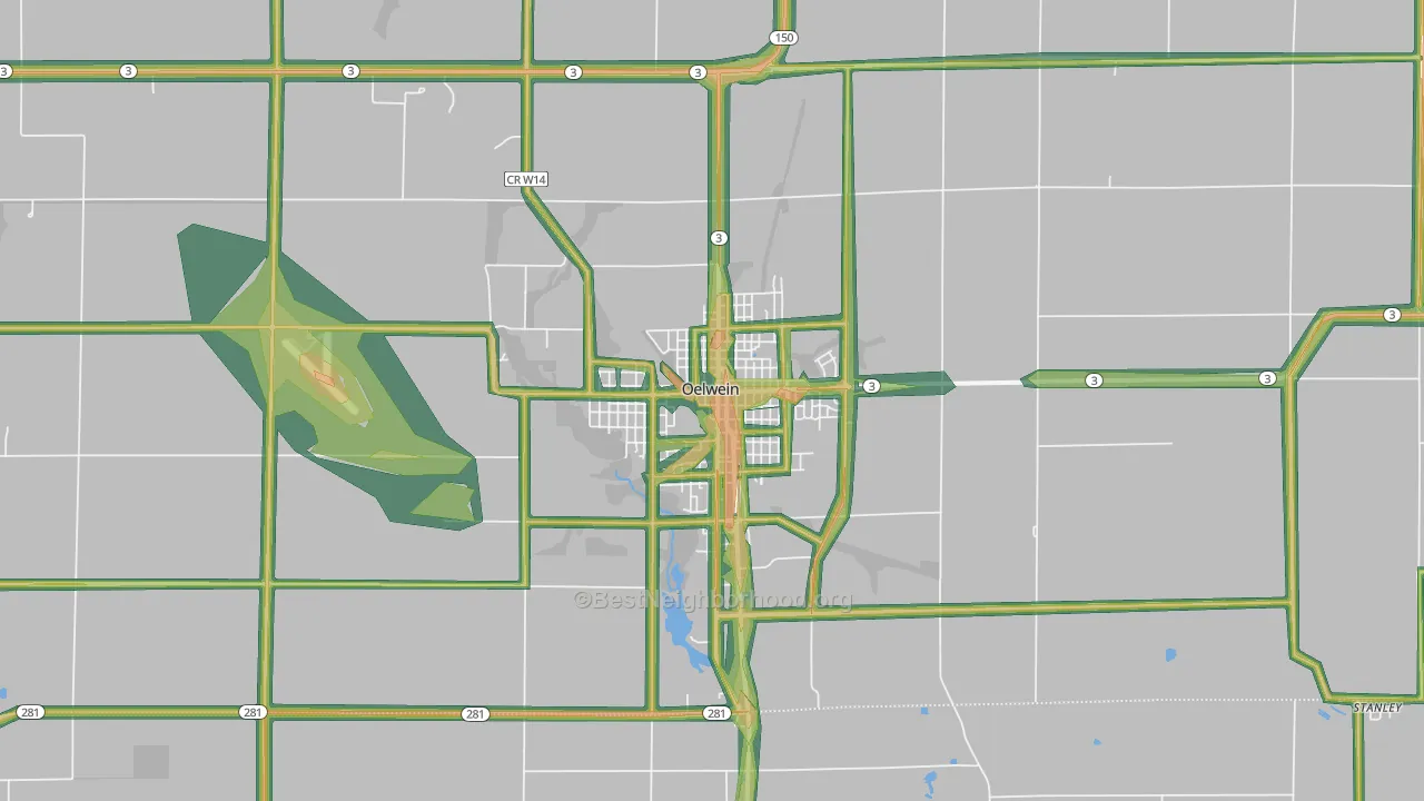 50662, IA Map of Noise Levels in 50662
