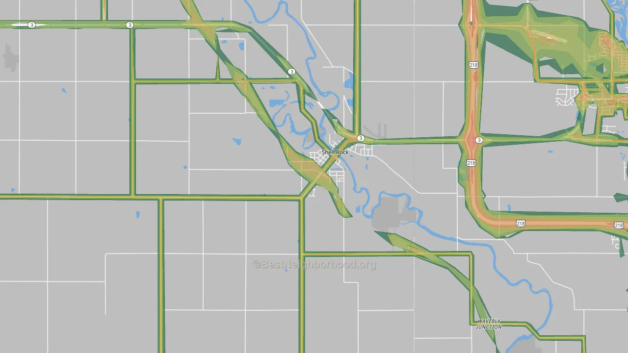 50670, IA Map of Noise Levels in 50670
