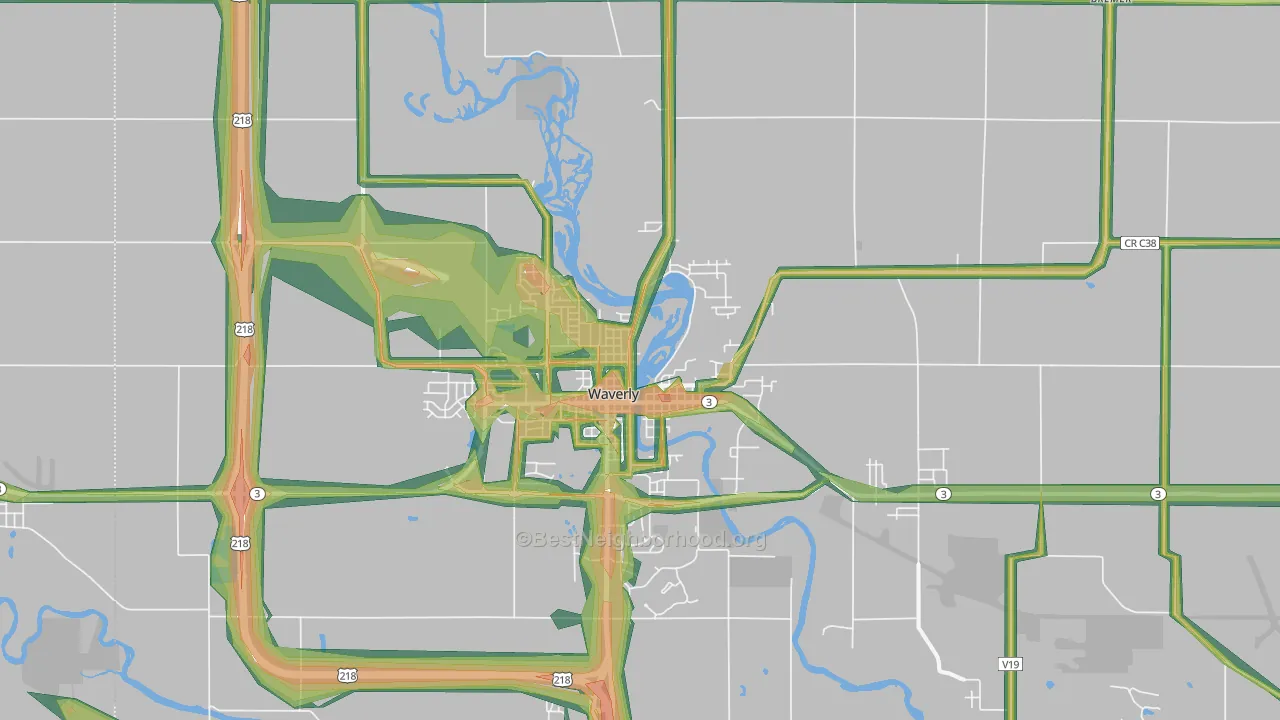 50677, IA Map of Noise Levels in 50677