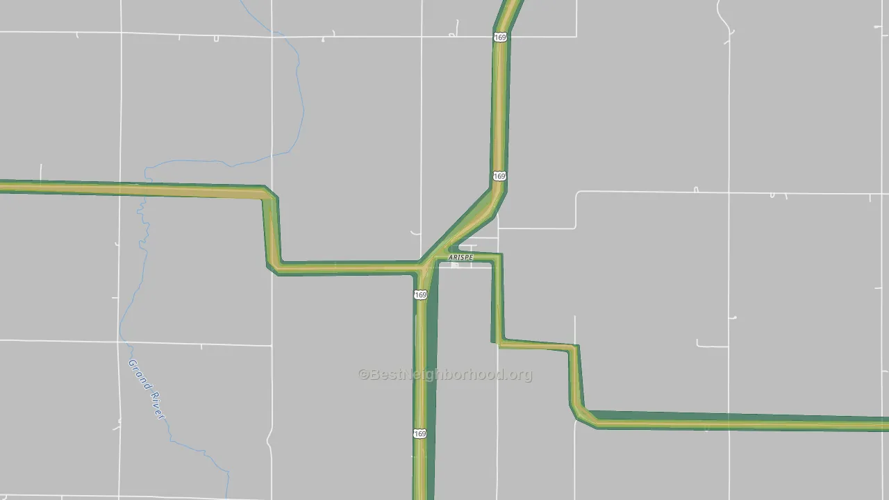 50831, IA Map of Noise Levels in 50831