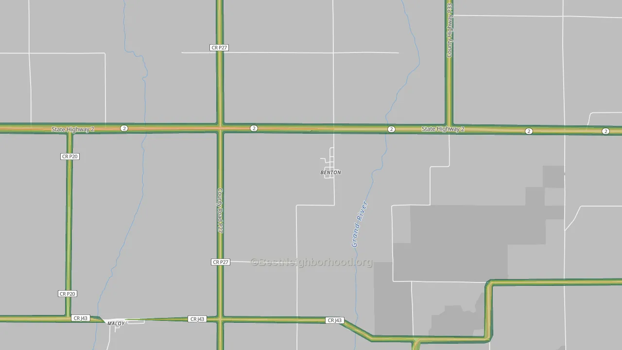 50835, IA Map of Noise Levels in 50835