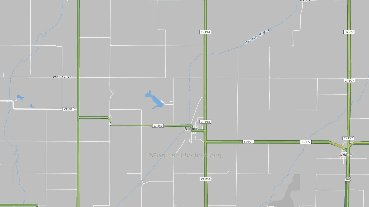 50836, IA Map of Noise Levels in 50836
