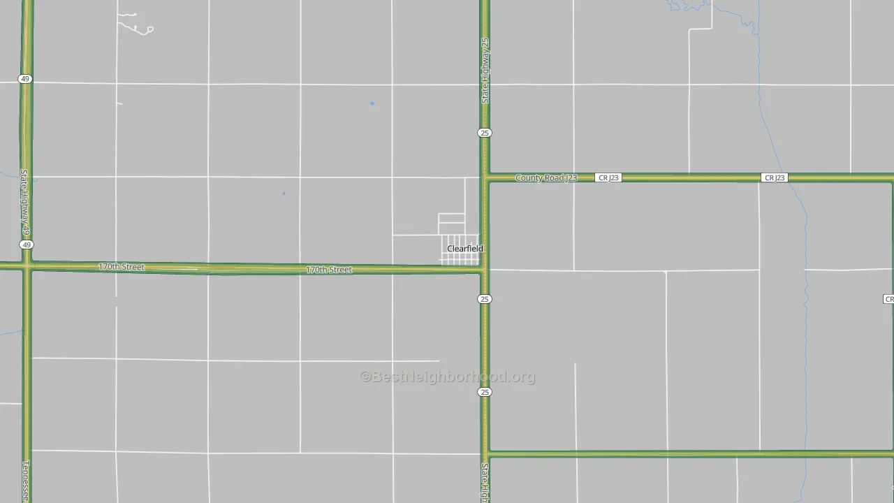 50840, IA Map of Noise Levels in 50840