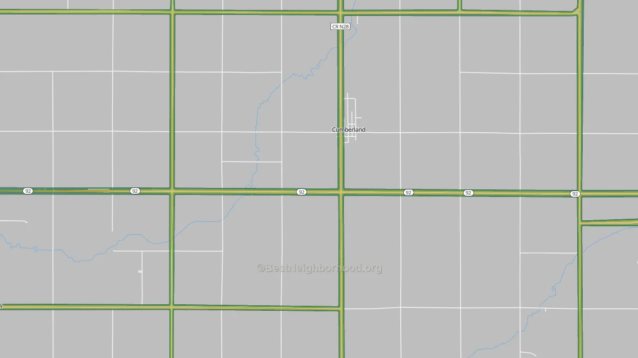50843, IA Map of Noise Levels in 50843