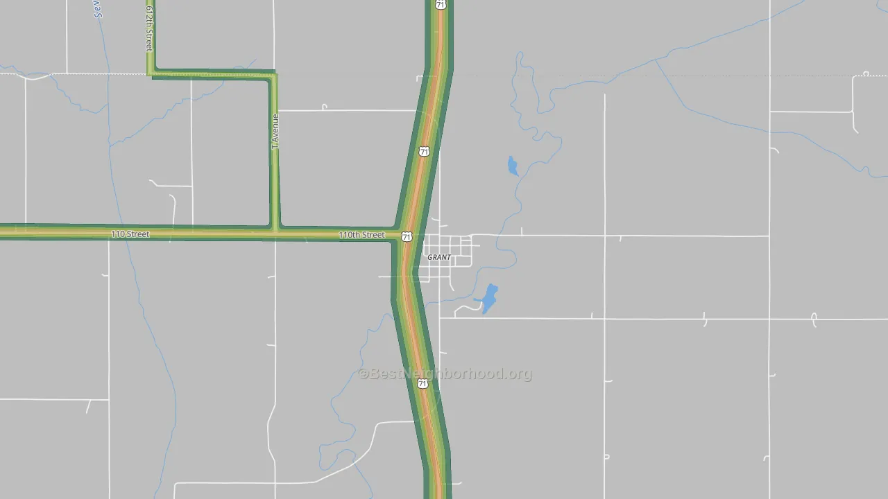50847, IA Map of Noise Levels in 50847