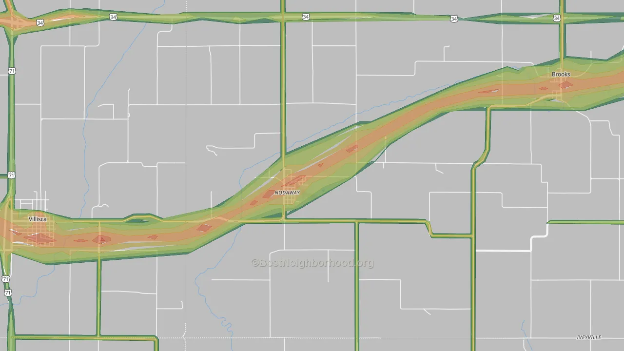 50857, IA Map of Noise Levels in 50857