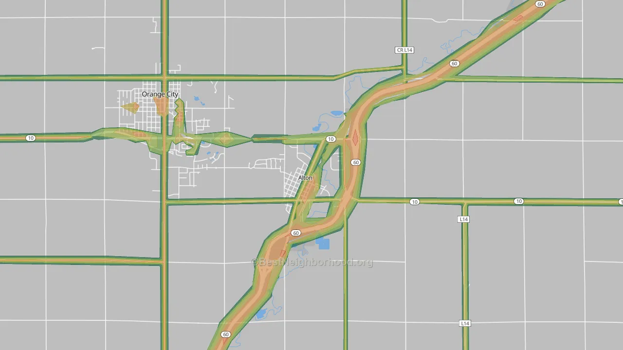 51003, IA Map of Noise Levels in 51003