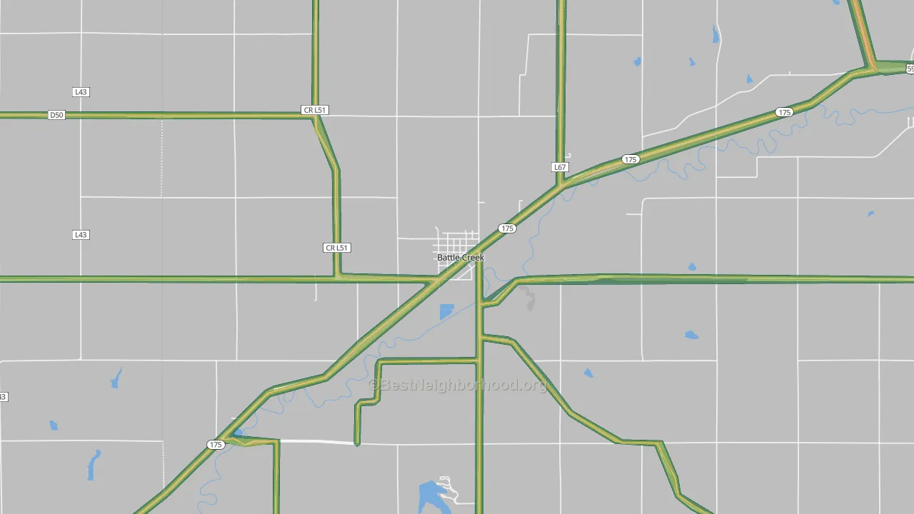 51006, IA Map of Noise Levels in 51006