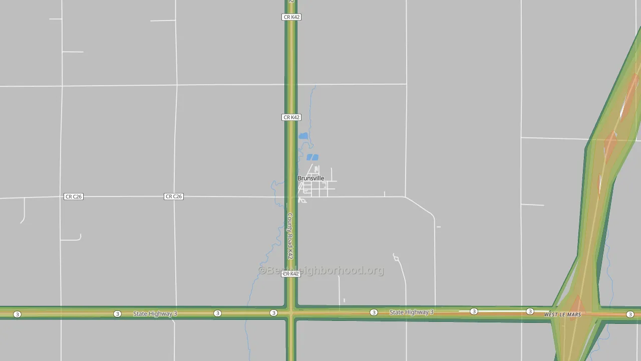 51008, IA Map of Noise Levels in 51008