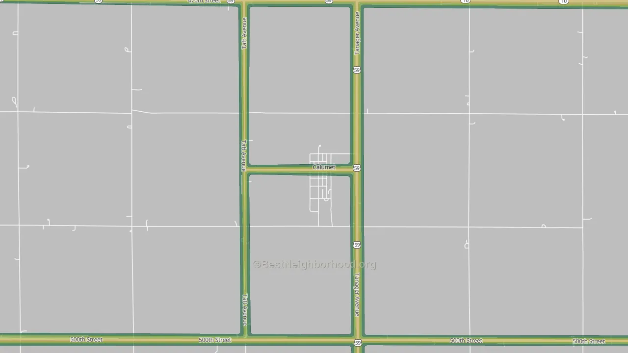 51009, IA Map of Noise Levels in 51009