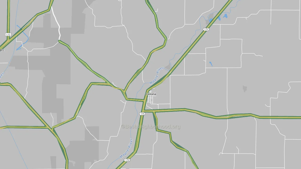 51010, IA Map of Noise Levels in 51010