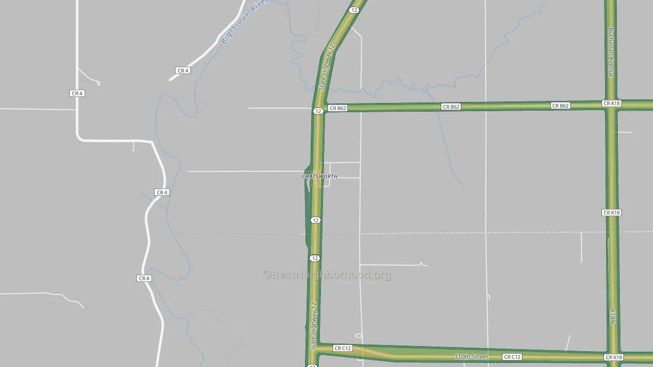 51011, IA Map of Noise Levels in 51011