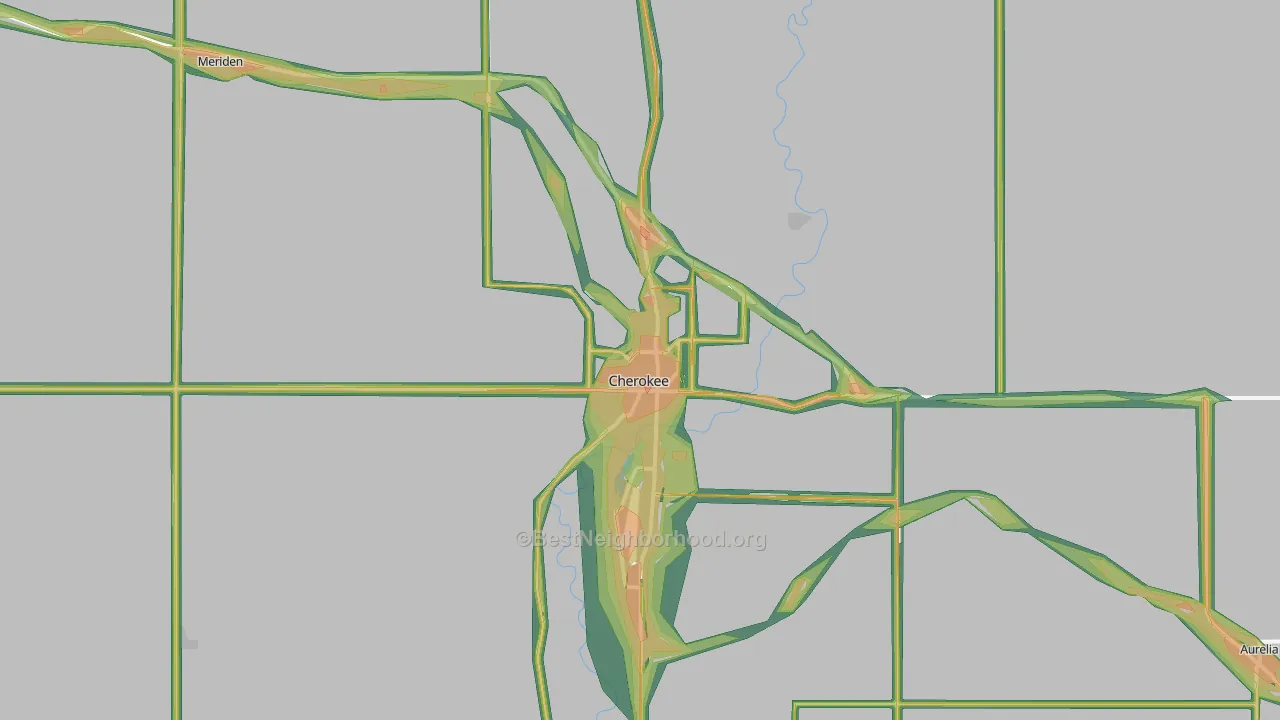 51012, IA Map of Noise Levels in 51012