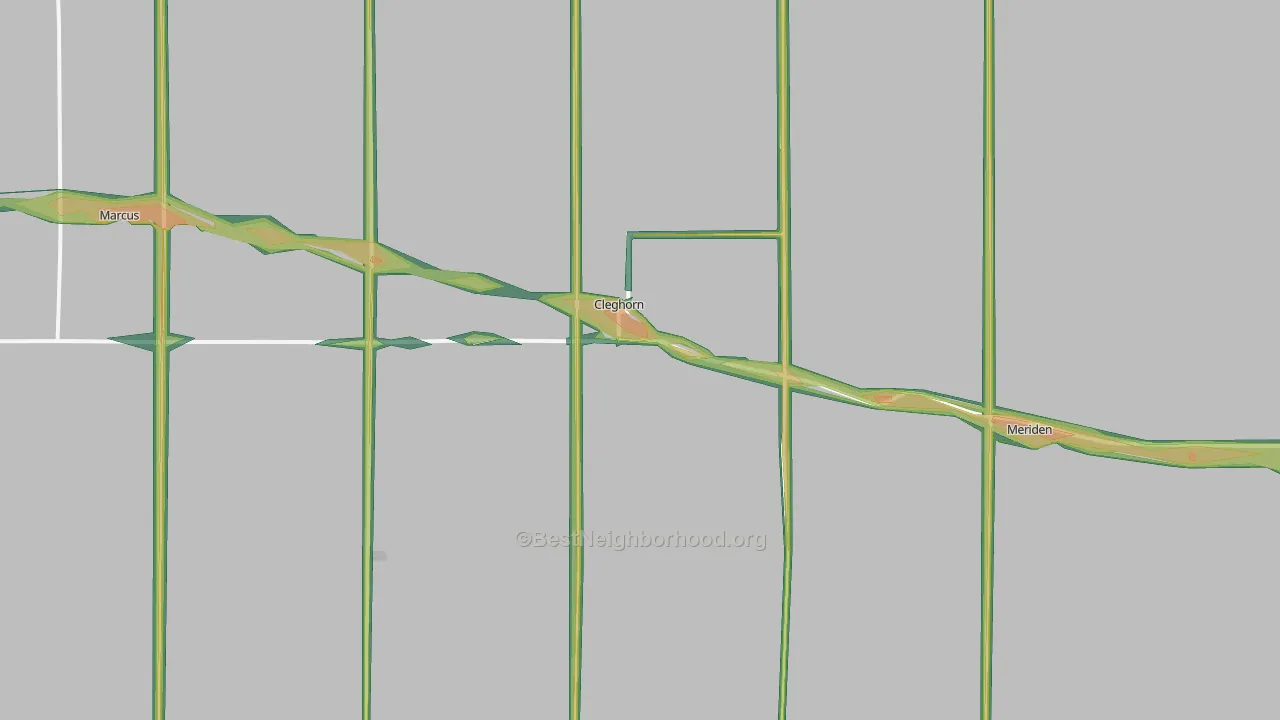 51014, IA Map of Noise Levels in 51014