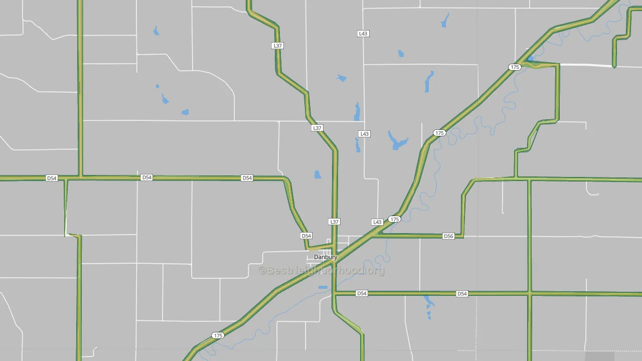 51019, IA Map of Noise Levels in 51019