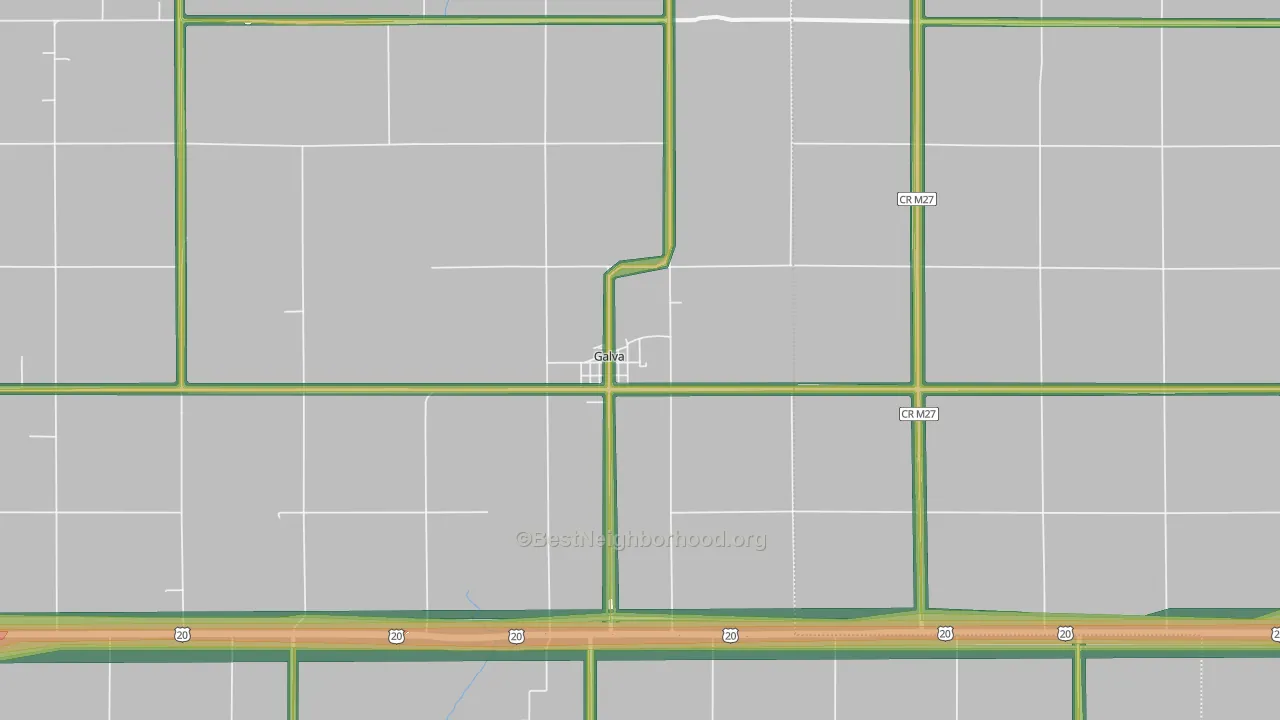 51020, IA Map of Noise Levels in 51020