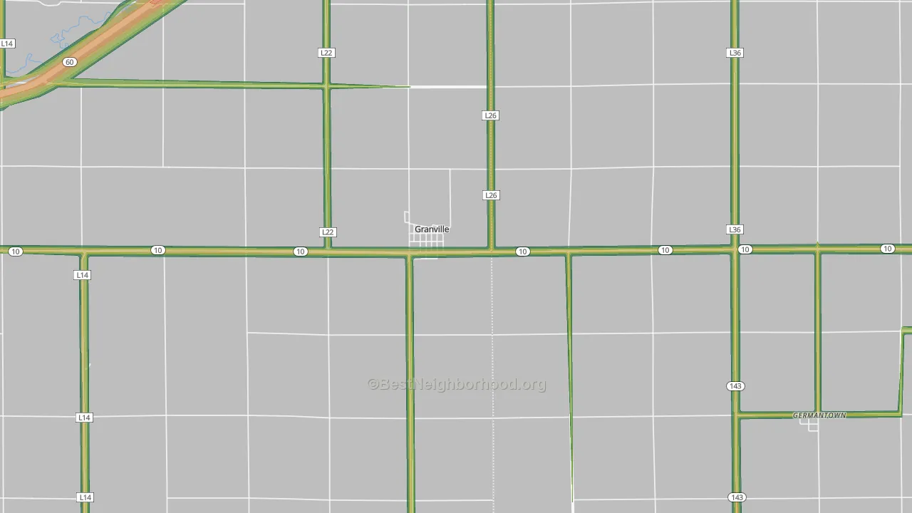 51022, IA Map of Noise Levels in 51022