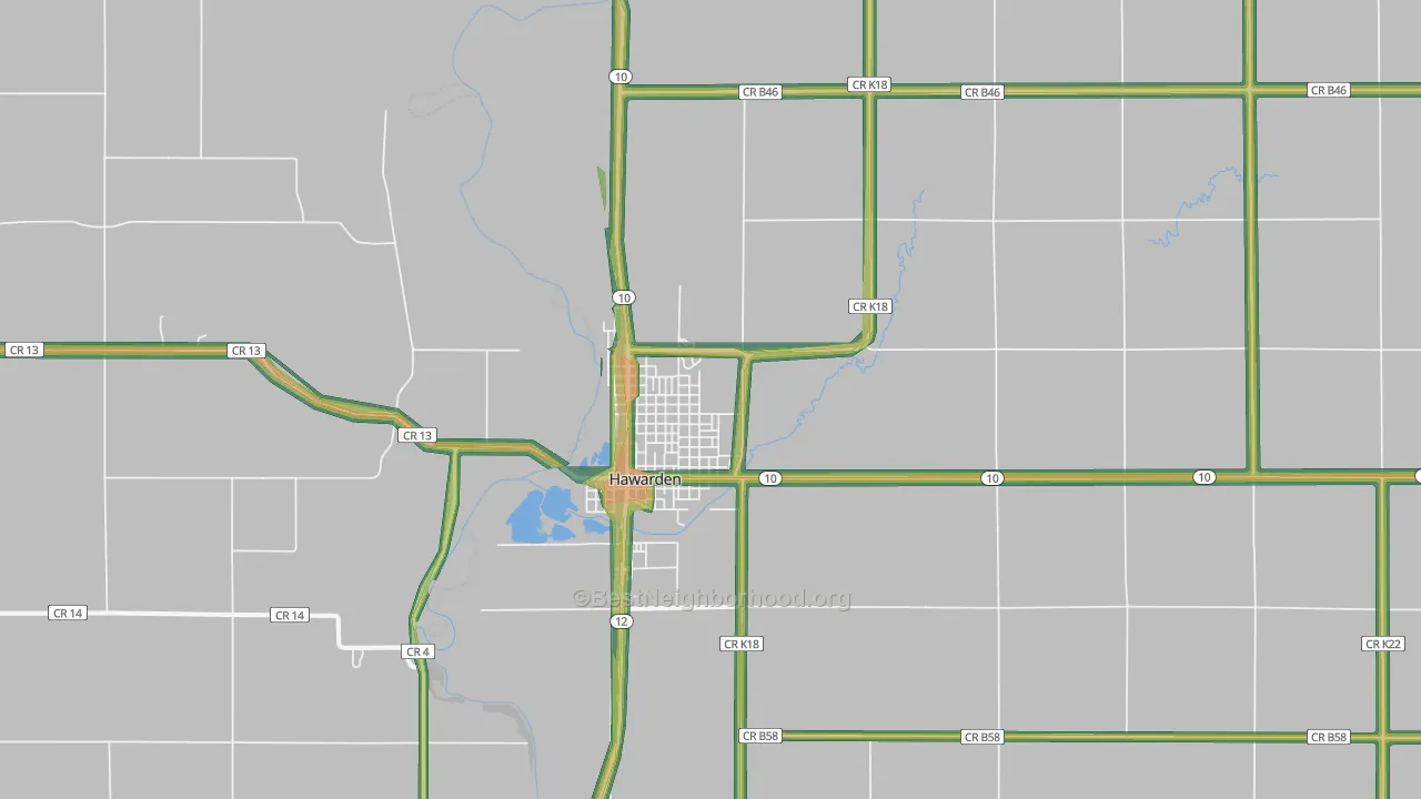 51023, IA Map of Noise Levels in 51023