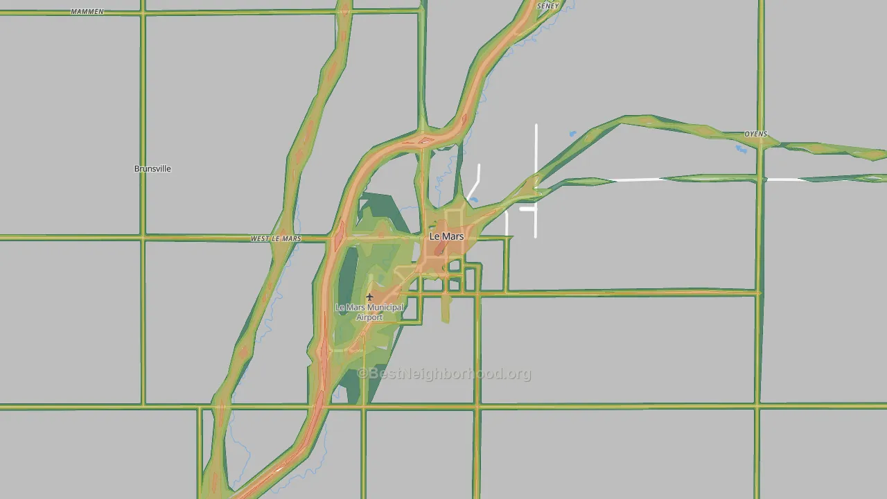 51031, IA Map of Noise Levels in 51031